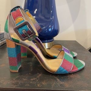 Alexandre Birman Delfina Rainbow Sandals 38.5 (fit 7.5-8)